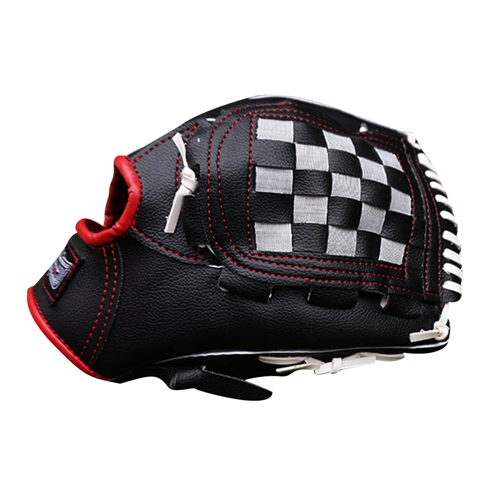 Спорт на открытом воздухе черные бейсбольные перчатки софтбол тренировочное оборудование Размер 12,5 дюймов спортивные бейсбольные рукавицы для взрослых мужчин и женщин