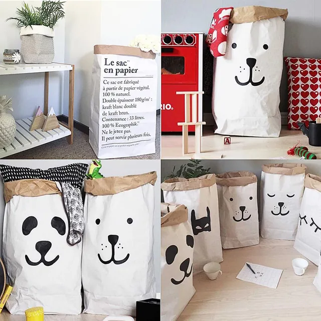 Us 6 96 20 Off Aliexpress Paper Storage Bags Large Clothes Toy Bag 1pcs Lot From Reliable