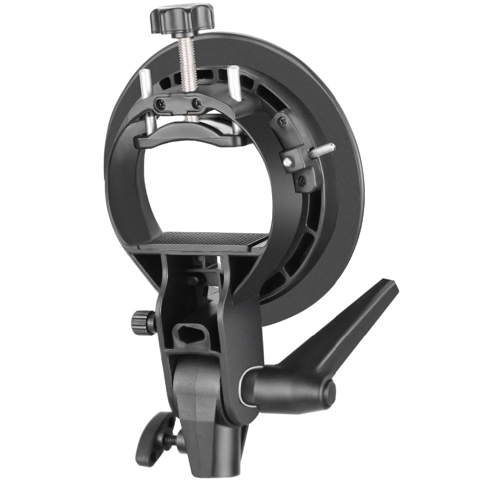 

Neewer S-Type Bracket Holder with Bowens Mount for Speedlite Flash Snoot Softbox Beauty dish Reflector Umbrella
