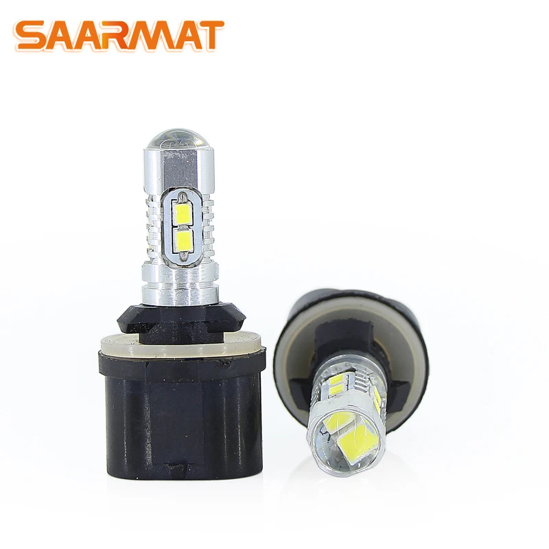 

SAARMAT 2* Led H1 H3 H3C H27 880 881 PW24W PWY24W replacement bulbs for car styling Fog Lights DRL Lamps plug & play white @12V