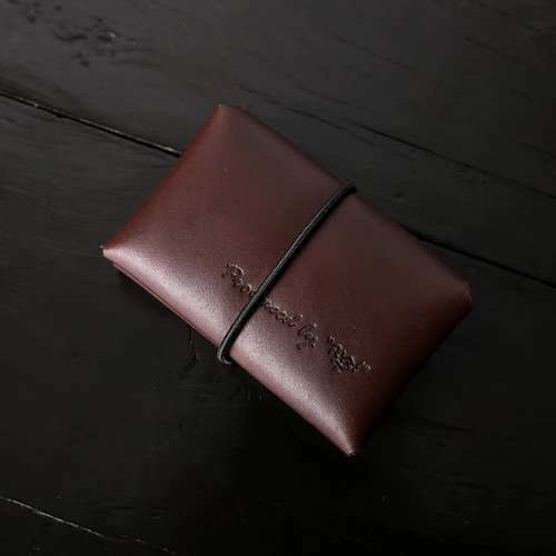 Gathersun бренд ручной Дизайн Пояса из натуральной кожи Бизнес карты коробка коровьей дамы небольшой кошелек ретро карты пакет - Цвет: Dark Brown