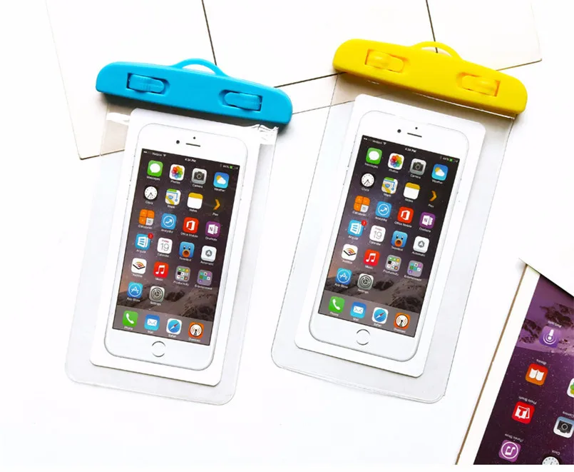 

Universal Waterproof Pouch Cell Phones Portable Bag Sealing PVC Mobile Waterproof Phone Bag for iPhone Huawei Samsung Yellow