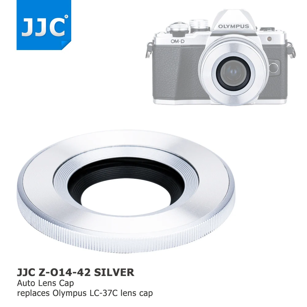 JJC авто крышка объектива для Olympus M. ZUIKO DIGITAL ED 14-42 мм f/3,5-5,6 EZ для Panasonic G Vario12-32mm f/3,5-5,6 ASPH - Цвет: Z-O14-42Silver