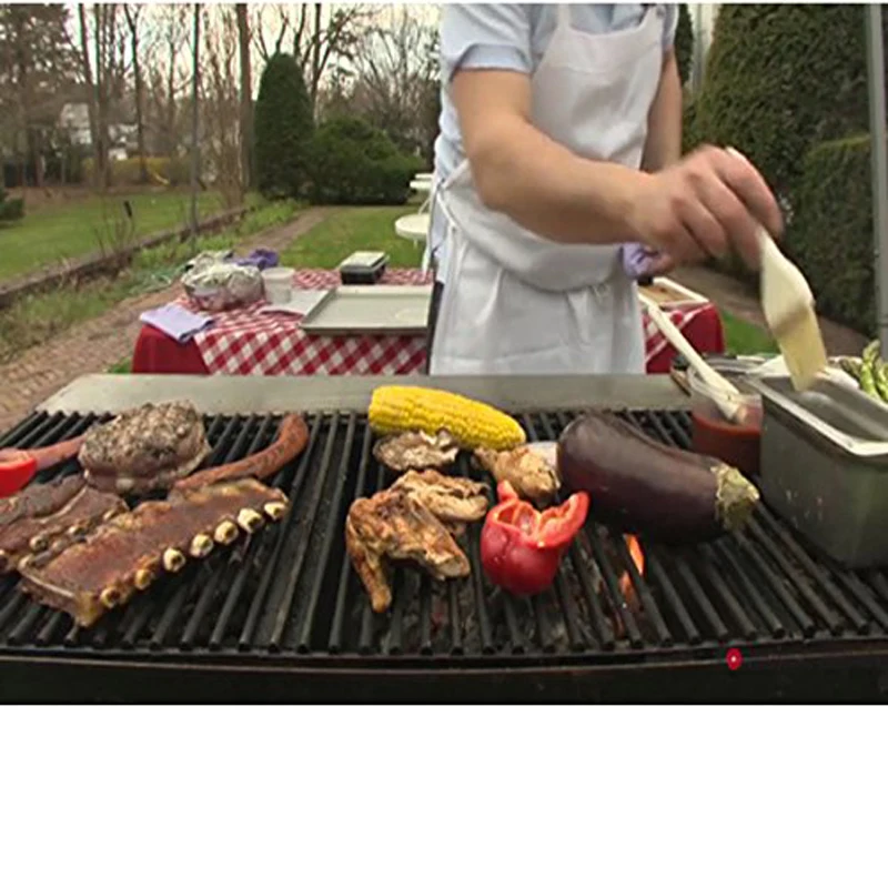 Non-Stick Barbecue Grill BBQ Brush Stainless Steel Wire Bristles Cleaning Brushes With Handle Durable Cooking BBQ Tools Hot Sale