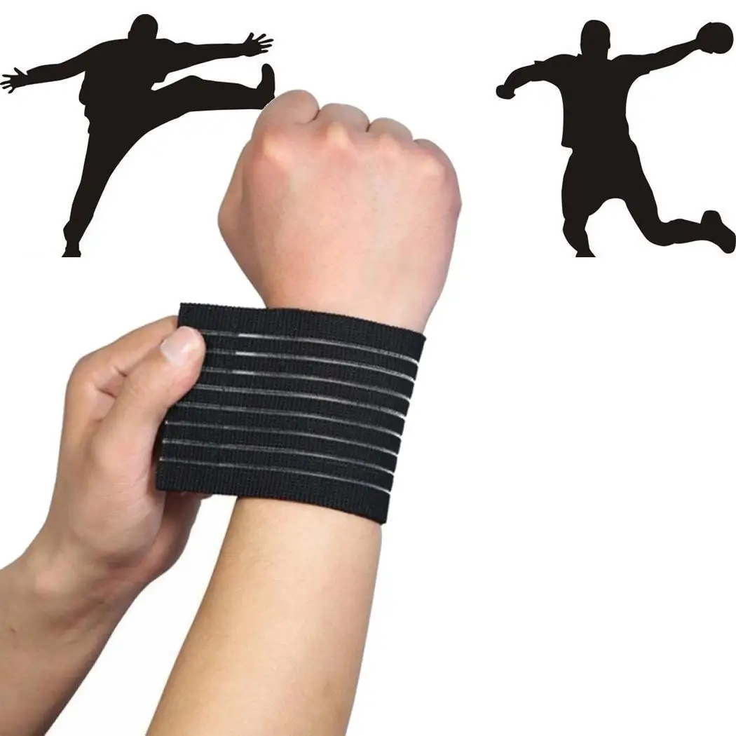 

1pc Wrist Protection For Yoga Weight Lifting Elastic Fabrics Men Women Boxing Wrist Band Black Support Sports Gym Accessories