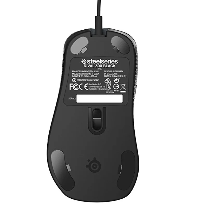 OriginalSteelseries Rival 300 Проводная игровая мышь 6500 dpi RGB светодиодный логотип оптическая игровая мышь USB мыши для Dota 2+ коврик для мыши