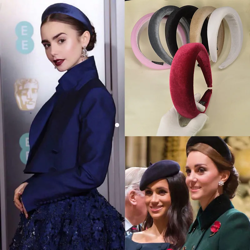 Fashion Thick Velvet Headbands Women Wide Head Band Headwear