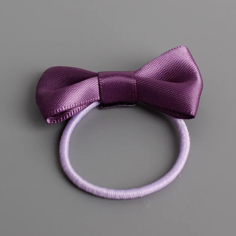 60027 12pcslot ribbon bows hair tie gum cute girls