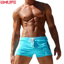UMLIFE одежда для плавания, мужские шорты с карманом, maillot de bain, плавки, Шорты для плавания, Летние плавки, быстросохнущие
