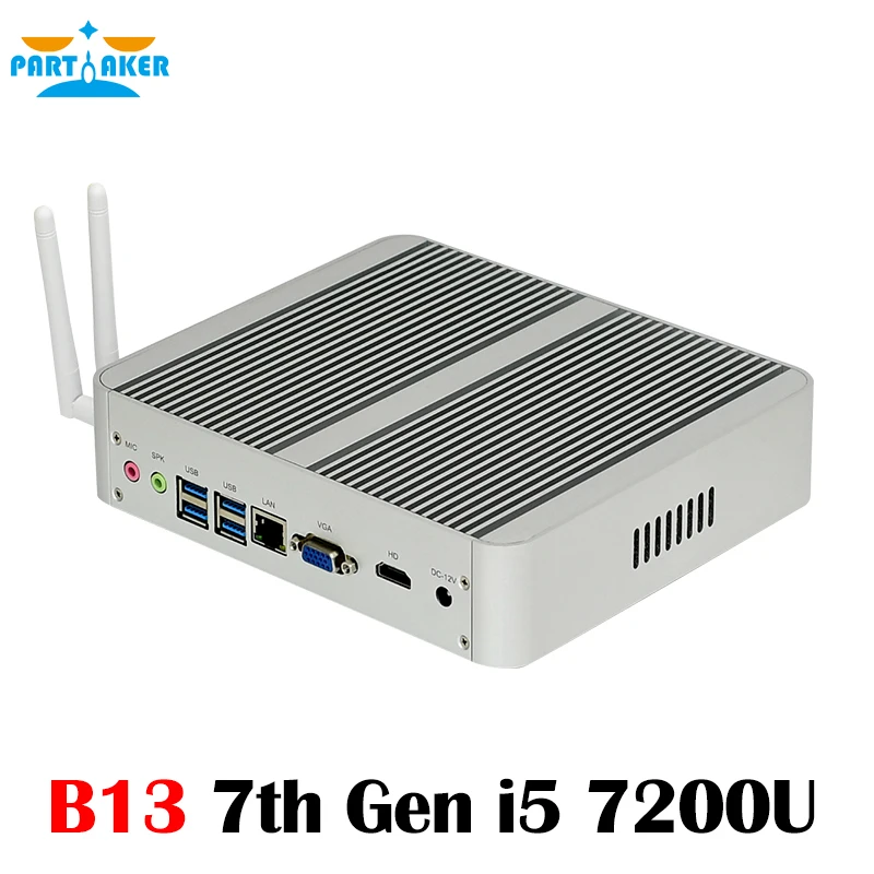 7th Gen Intel Core i5 7200U Newest Kaby Lake Win10 Mini PC Max 3 1GHz Fanless