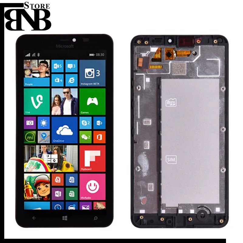 Goede Originele Voor Microsoft Nokia lumia 640 xl 640 xl Lcd scherm Touch Screen Digitizer Vergadering met frame voor lumia 640 lcd scherm