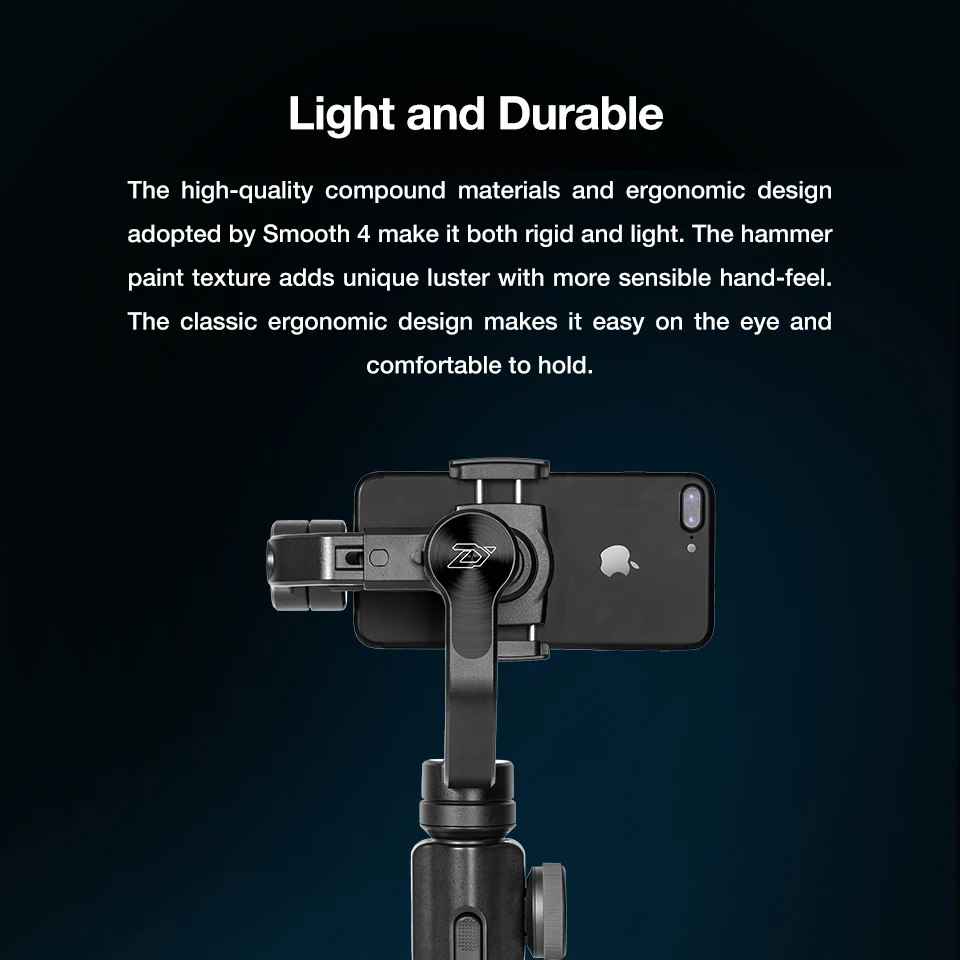 ZHIYUN Smooth 4 3-Axis смартфон официальный стабилизатор для iPhone 11 pro samsung S8 портативный монопод с шарнирным замком Gopro yi Action Камера