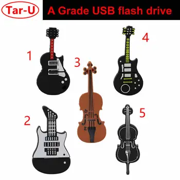 

10Pcs PVC Cartoon Musical Guitar Violin Piano USB flash drive Harmonica Music Note High Speed Pendriver Pen Drive