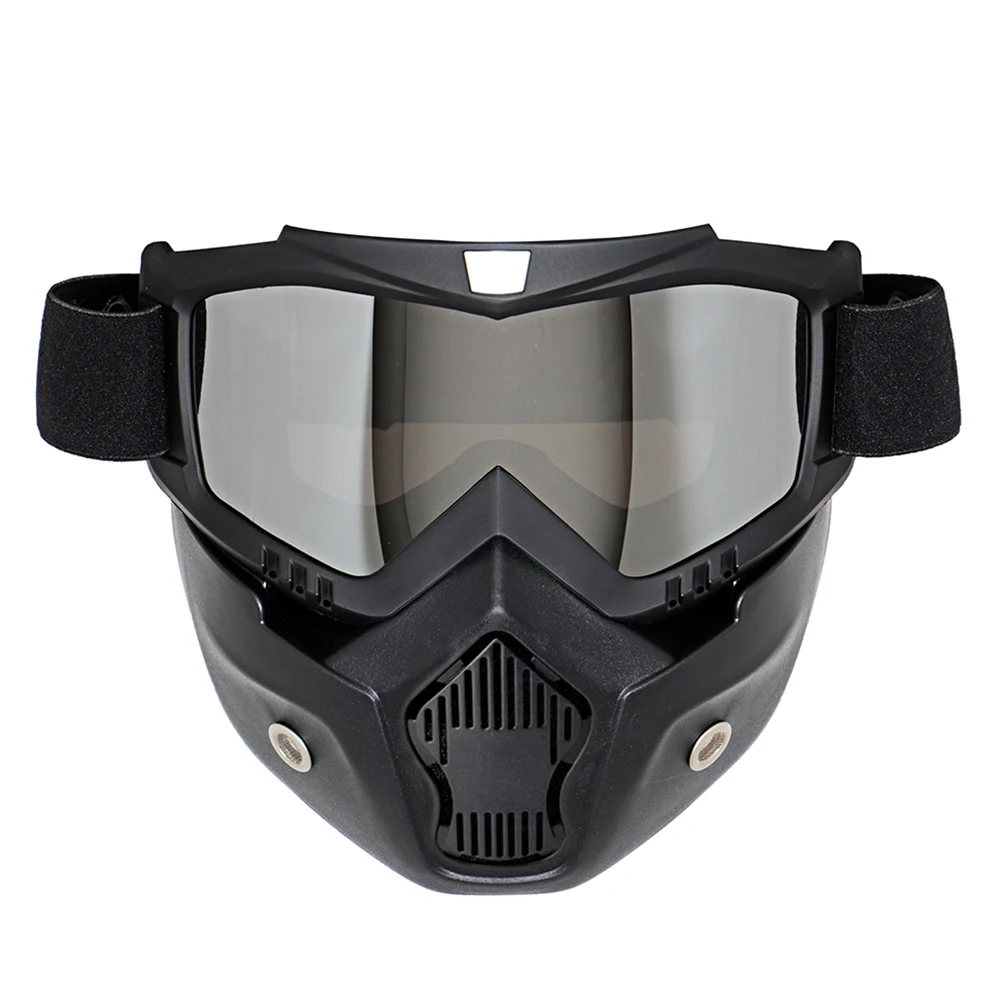 Motocross Goggles Glasses Face Dust Mask With Detachable Motorcycle