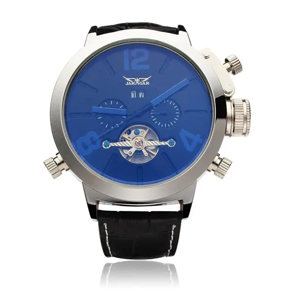 JARAGAR Brand Luxury Automatic Mechanical Fashion Flywheel Men Wrist Watch Calendar Men s Watches 2016 New