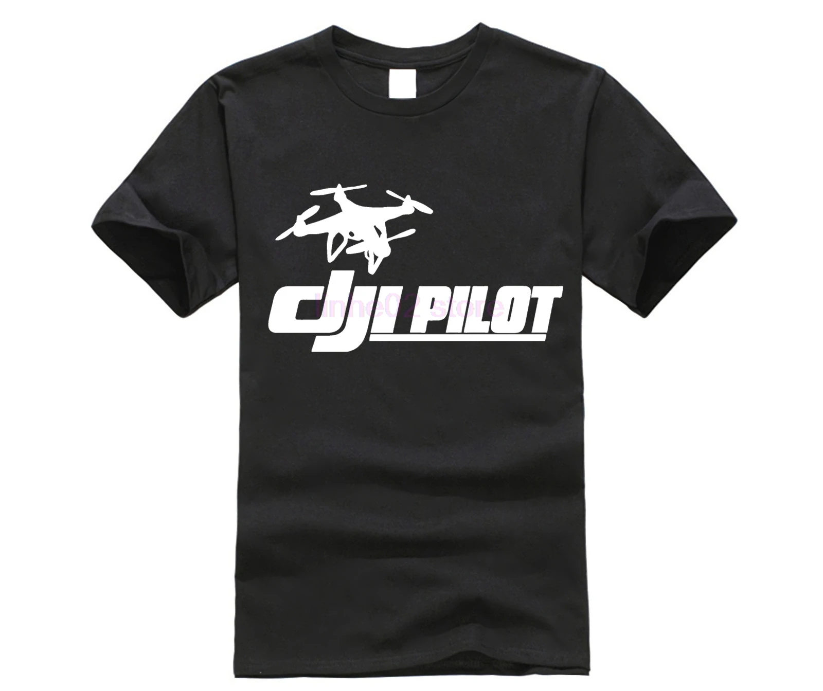 

Classic Men T Shirt Solid Color Dji Pilot T Shirts Hip Hop Graphic Print 100% Cotton Big Size XXXL Homme