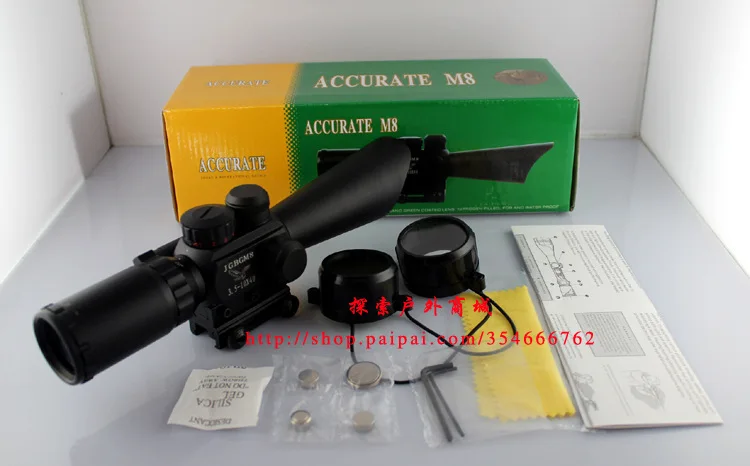 3 5 10X40 красная и зеленая оптика Mil dot новинка охотничий пистолет с подсветкой