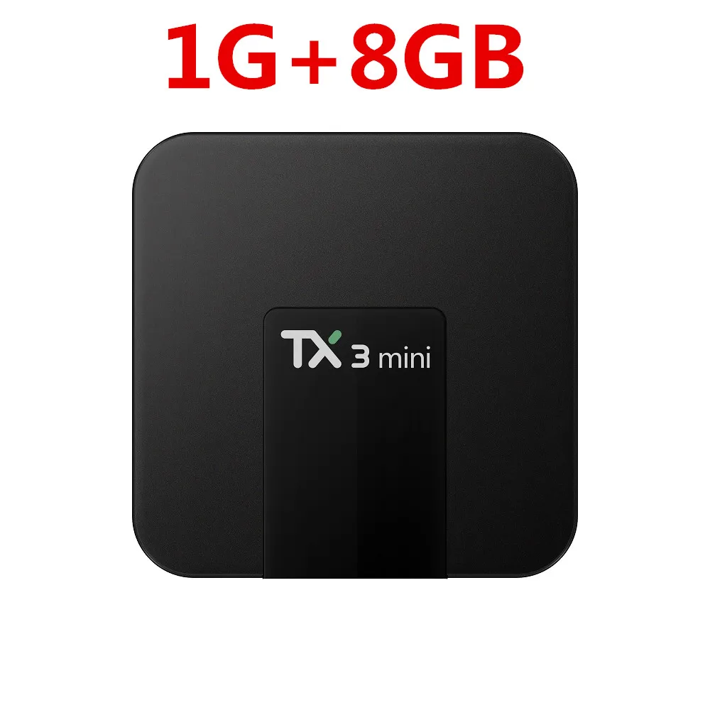 TX3 Мини Android 7,1 Smart tv BOX 2 Гб 16 Гб Amlogic S905W четырехъядерный ТВ-приставка H.265 4K WiFi Bluetooth IP tv box 1 ГБ 8 ГБ - Цвет: 1G 8G