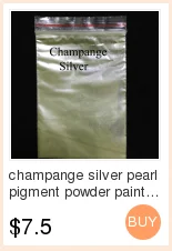 Champange серебряное жемчужное пигментное порошковое покрытие для автомобильных покрытий художественное украшение 50 г в упаковке