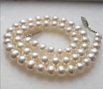 

surprising 9-10mm AA+ White south sea natural Pearl Necklace