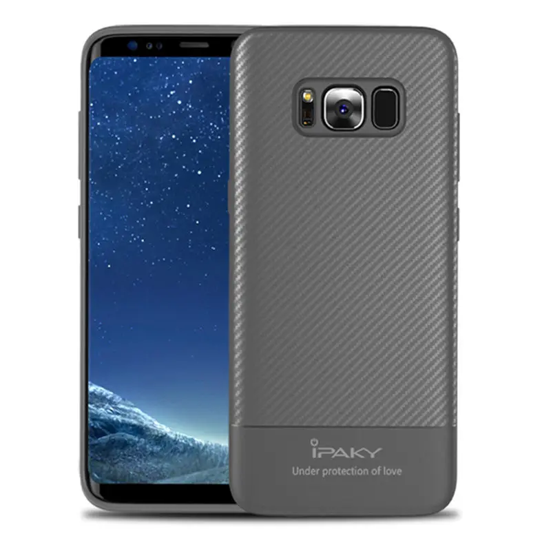 Чехол для Samsung S8 IPAKY S9 S10 Plus Note 8 9 гибридный силиконовый мягкий чехол из углеродного