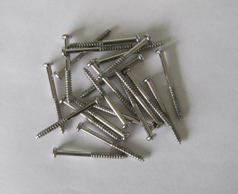 

100x Chrome Precision Bass Jazz J Bass P90 Soap Bar Pickup Mounting Screws