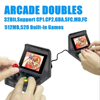 

32Bit 3.0'' Mini Portable Retro Handheld Players Video Game Console Built-in 520 Classic Games On-line Arcade Doubles Connection