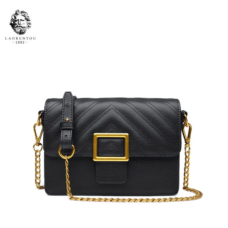 

LAORENTOU Brand handbags Fashion Shoulder Messenger Bag 2018 new fashion small square package Chain bag