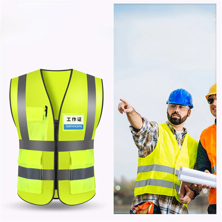 Светоотражающий жилет для безопасности унисекс с высокой видимостью, мульти карманы, рабочая одежда, защитная одежда, предупреждающий о движении, сетчатый жилет