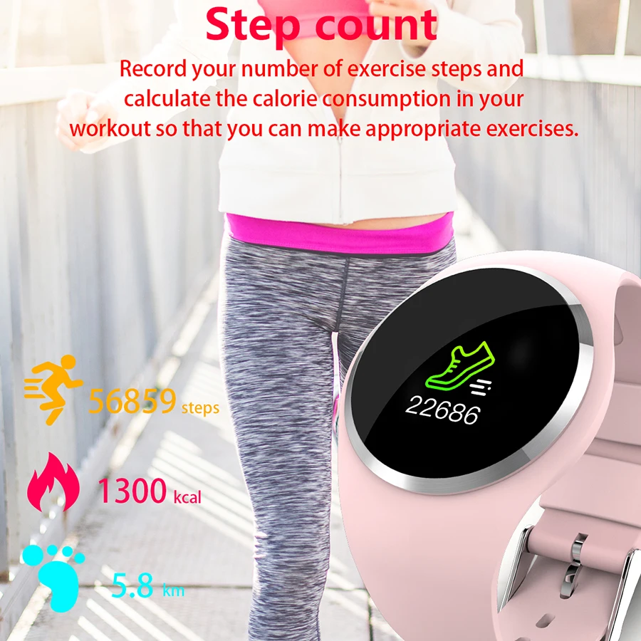 SCOMAS Bluetooth Lady Smart Watch Fashion Women Heart Rate Monitor Fitness Tracker Smartwatch APP Support For Android IOS