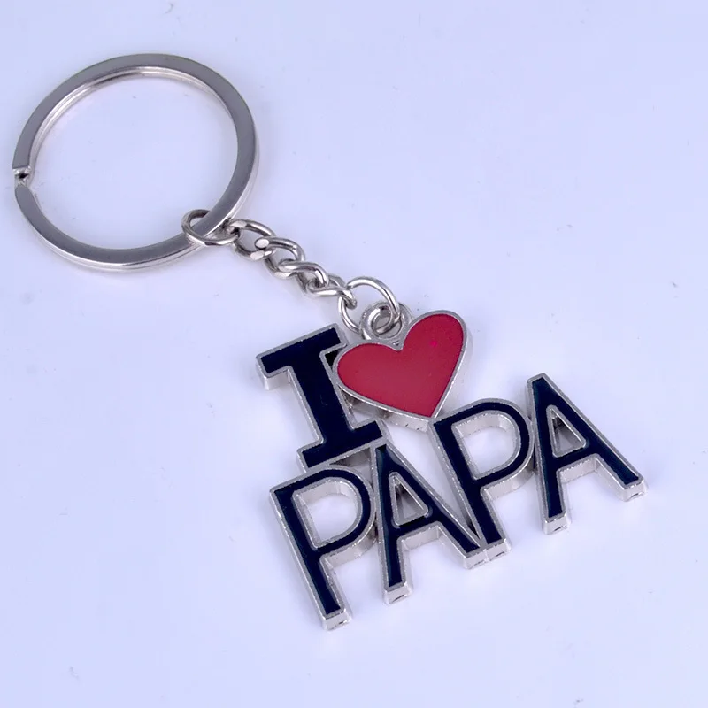 i love papa letter key chain heart keychains best trinket fathers letter keychains