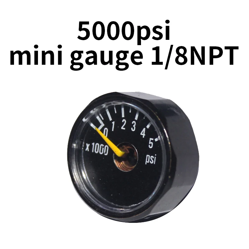 

ACECARE Paintball Airsoft PCP AirGun Mini 25mm 3000psi 5000psi 6000psi Manometer Gauge 1/8NPT M10*1