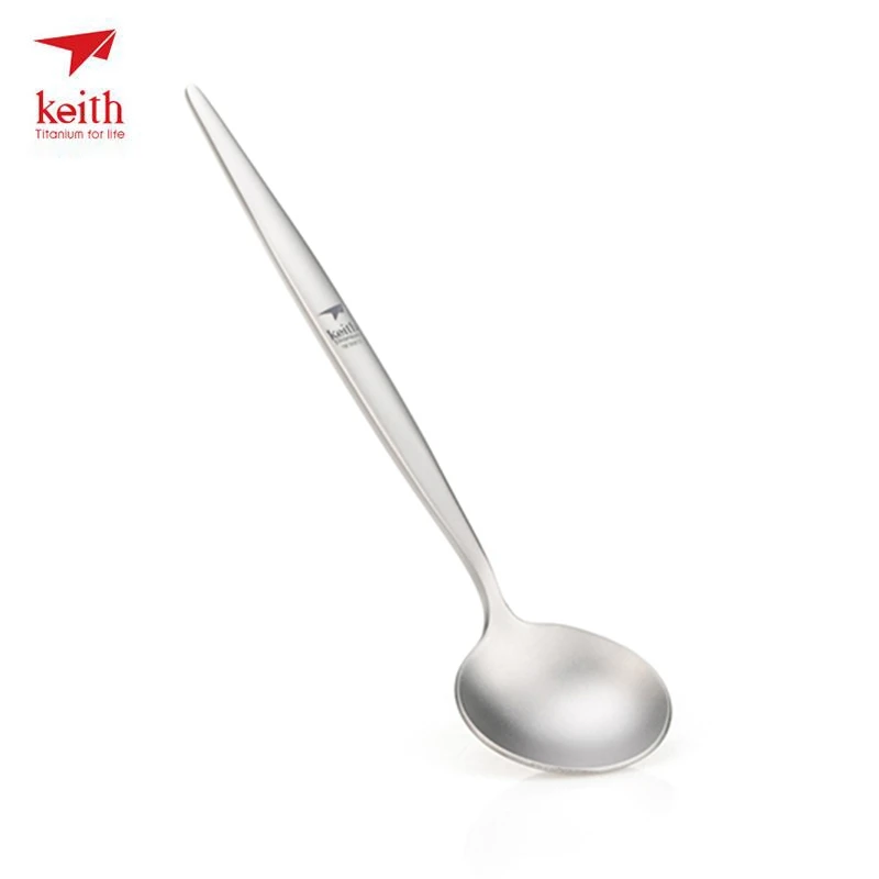 

Keith Long Handle Titanium Spoon Cutlery Kitchen Tableware for Dinner Ti5205