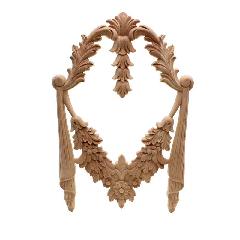 Beste DIY Hout Gesneden Hoek Onlay Applique Decor Meubels Craft Unpainted Woondecoratie Accessoires Art Beeldje Houten Letters