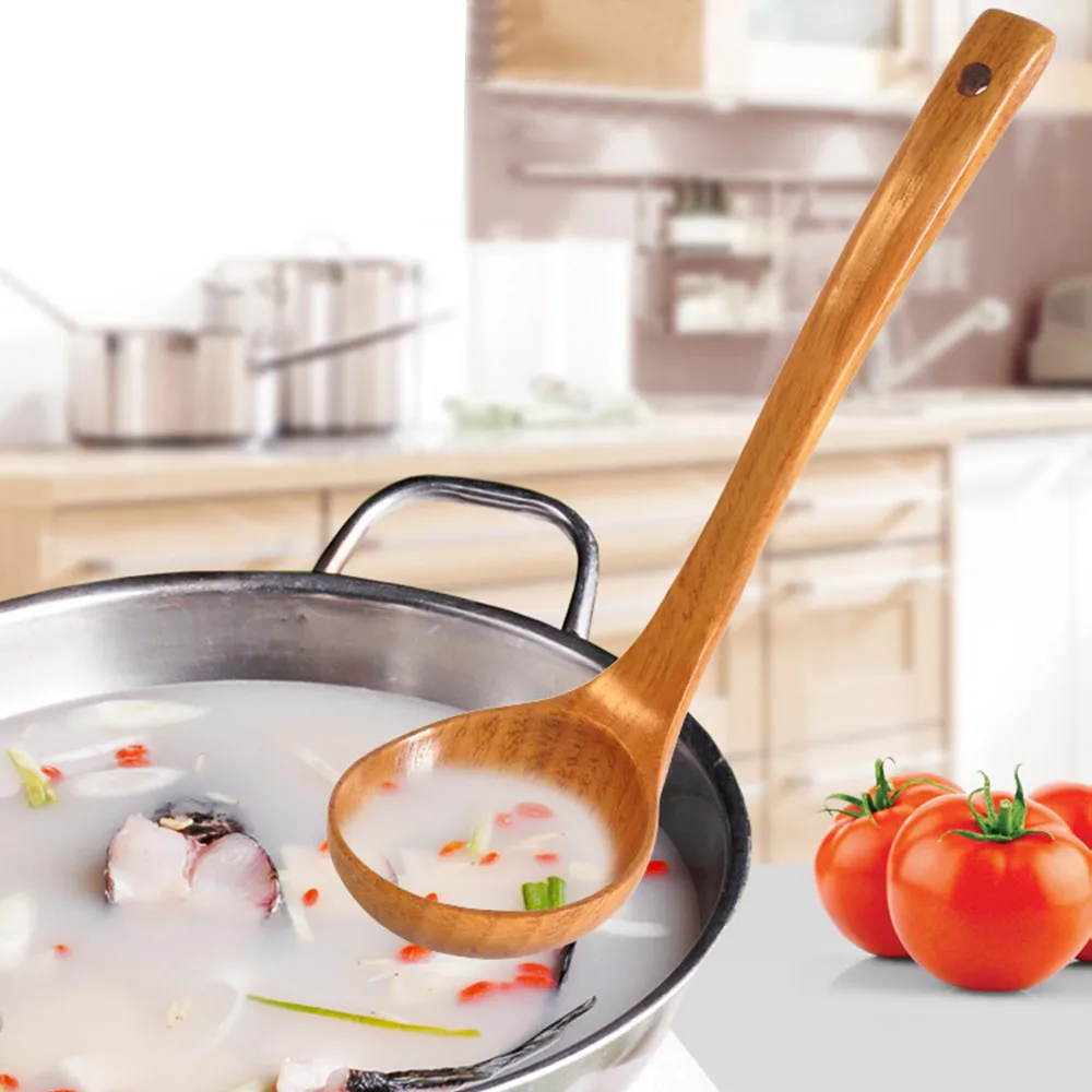 Wooden Soup Spoon Bamboo Kitchen Cooking Utensil Tool Teaspoon Catering Tea Honey Coffee Spoon Kitchen Accessories A3