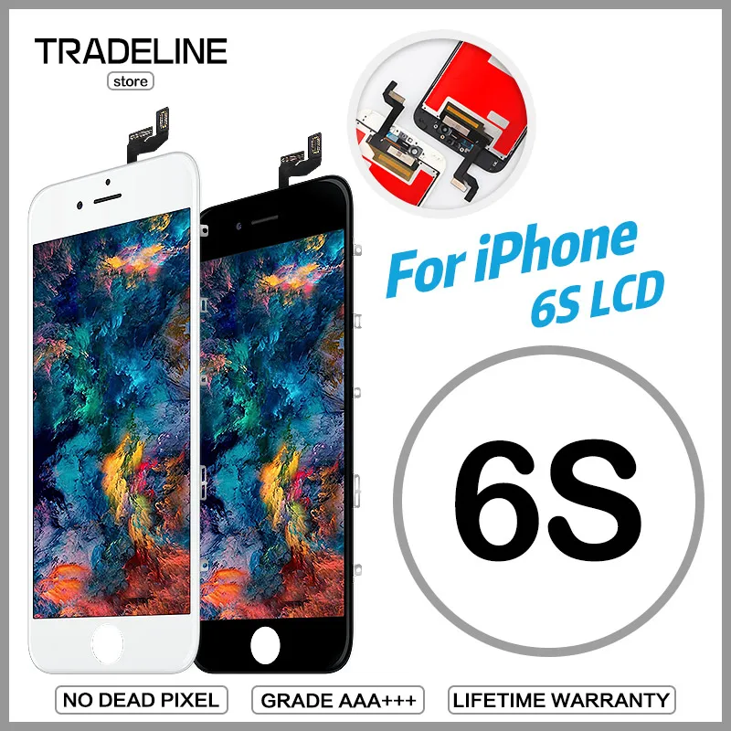 

10PCS/LOT DHL Free For iPhone 6S LCD with Cold Press Glue 3D Force Touch Screen Digitizer Assembly Display Replacement