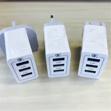 Универсальный 18 Вт 3 USB quick charge 5V3A для Iphone UK EU US Plug мобильный телефон QC3.0 Быстрая зарядка для Samsug huawei Xiaomi