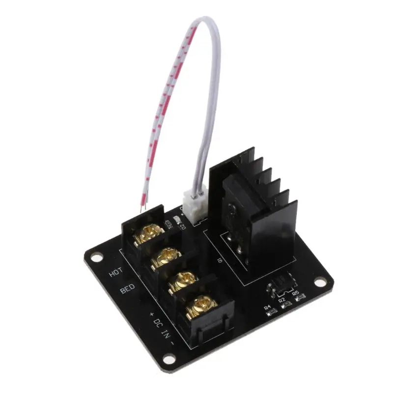 3d 프린터 가열 베드 전원 모듈 핫 베드 mosfet 확장 모듈 inc anet a8 a6 a2 ramps 1.4 용 케이블이있는 2pin 리드