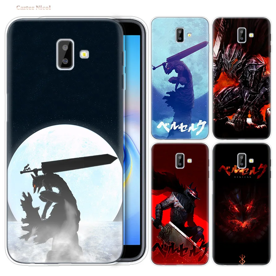 

Cases for Samsung Galaxy J4 J6 S10 Plus A7 A9 2018 Lite Note 9 8 Phone Cover J4+ J6+ Silicone berserk guts anime