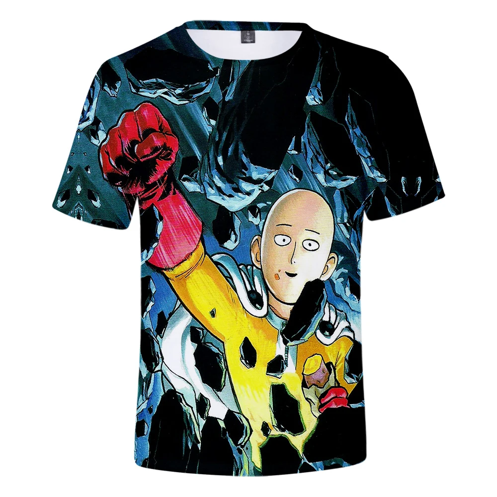 One Punch Man Season 2 3D Printed T-shirts Women/Men Fashion Summer Short Sleeve T shirt 2019 Hot Sale Trendy Streetwear Clothes | Мужская