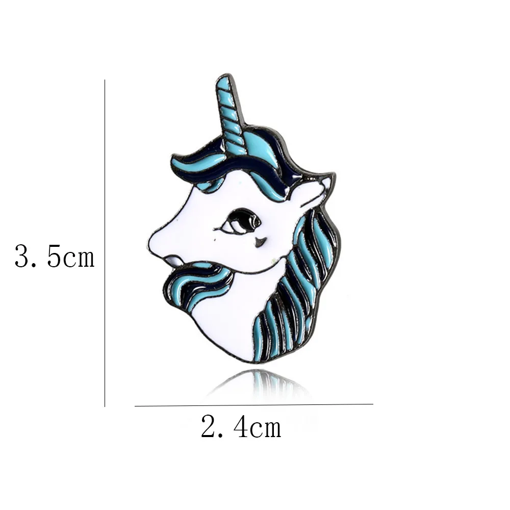 Unicorn Pegasus Alpaca Kartun Bros Pin Denim Pu Pin Untuk Topi
