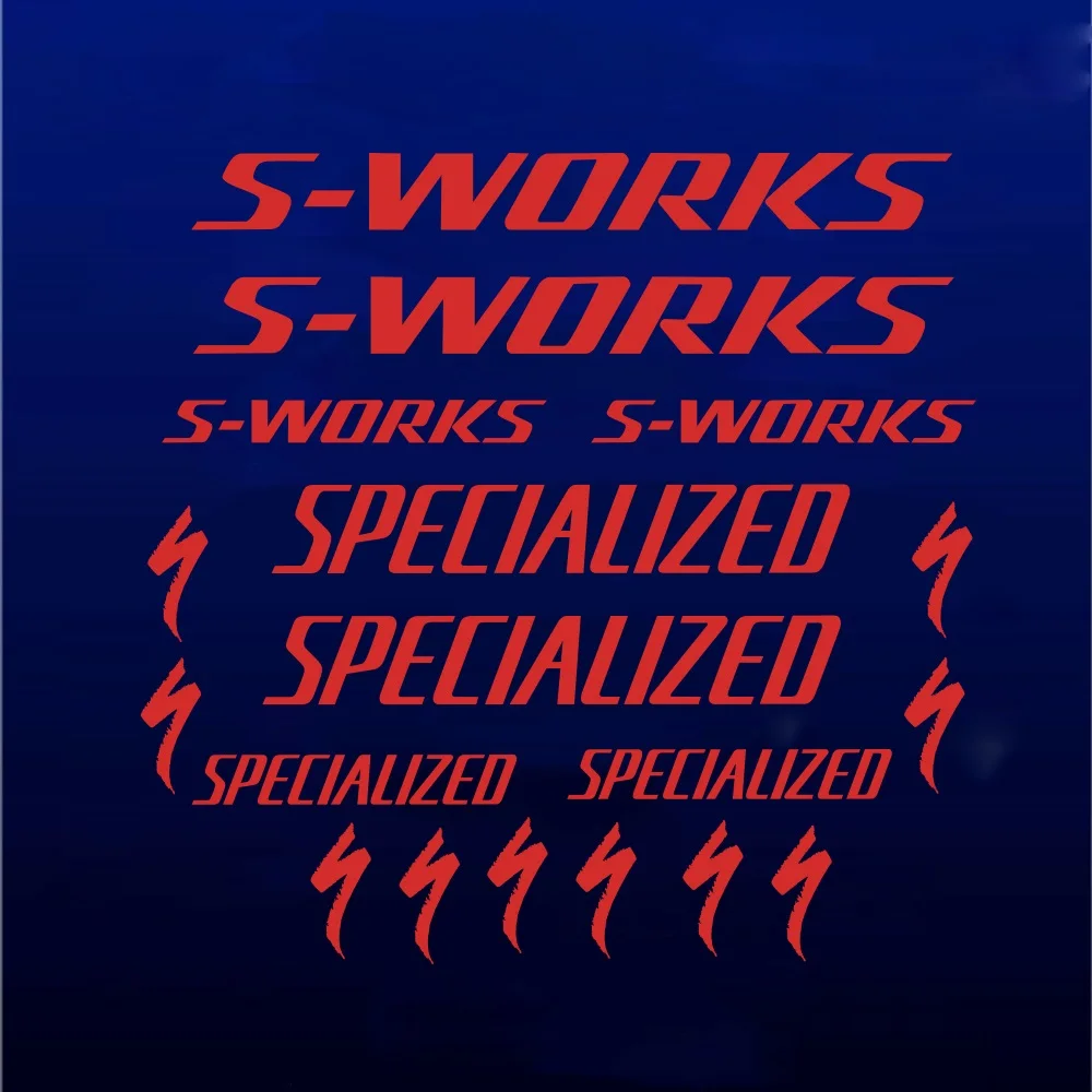 New S-works Bicycle Frame Stickers Specialize Road bike Mountain Bike MTB DH XC Cycling Rack Decal Vinyl Sticker Racing Bike DIY (4)