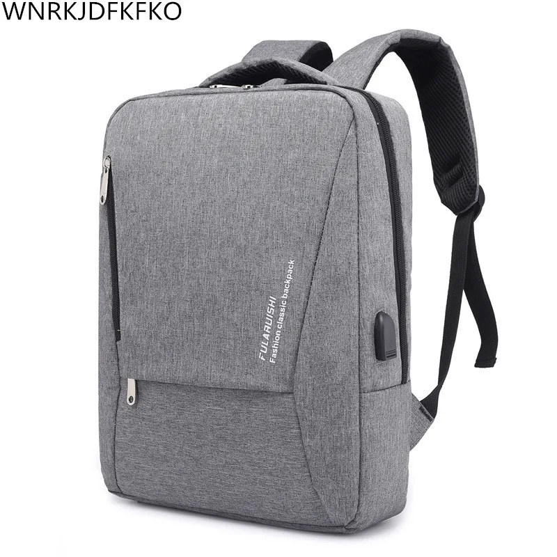 

2018 New Men's USB Backpack 14 inch Laptop Backpack School Backpack Men's Multi-Purpose Travel Backpack
