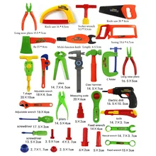 Новинка, 31 шт., коробка для хранения, Набор детских инструментов, Детские ролевые игры, инструменты для ремонта, для мальчиков и девочек, умения и Тренировки Мозга