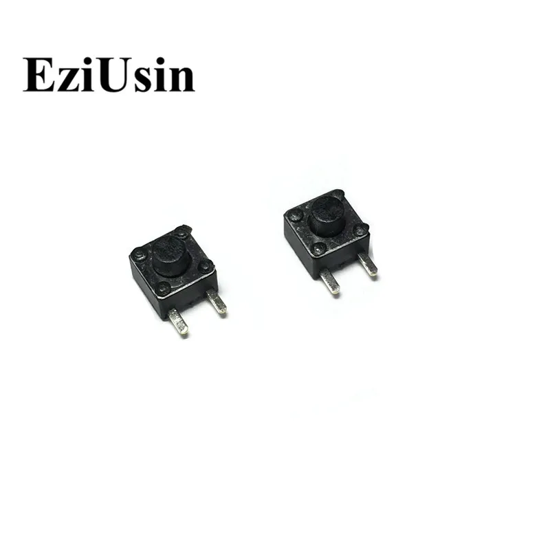 EziUsin 100 шт 4,5*4,5*4,3 2 P боковая лапка печатная плата клавиатуры Сенсорная Кнопка Микро переключатель квадратный DIP мини мгновенный для Arduino звука