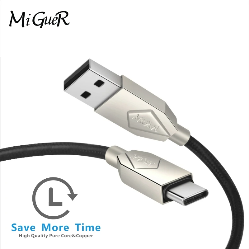 MiGueR 3 28 футов Type C USB кабель для передачи данных зарядный нейлоновый плетеный шнур