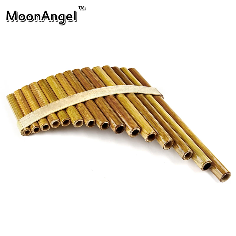 Woodwind Pan Flute Professional Beginner Student 15 Maple Bamboo Pipes Flutes 