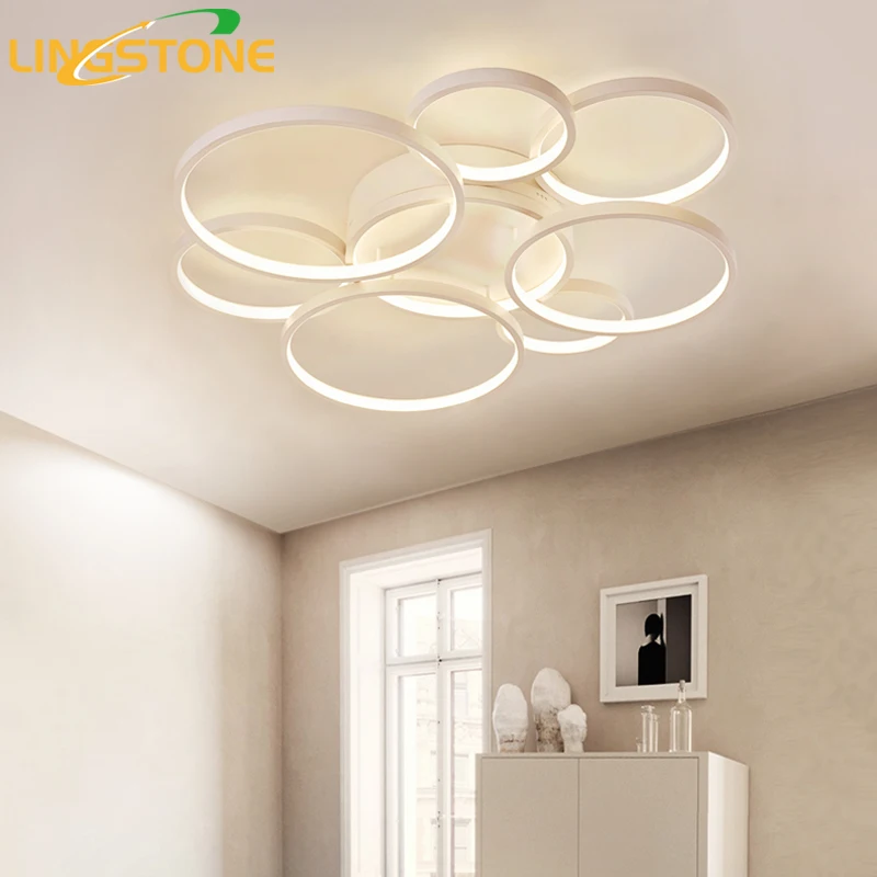 

Modern Led Ceiling Lights for Living Room Surface Mounted Ceiling Lamp Remote Control Round Light Living Room Bedroom Kitchen