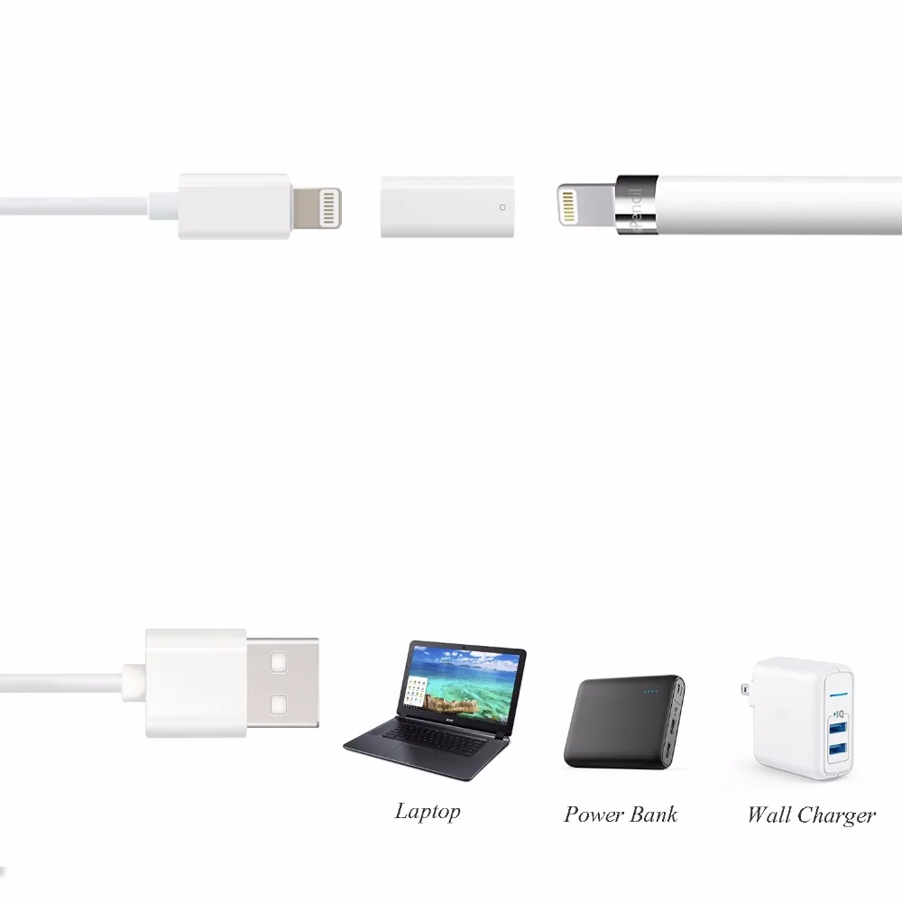 COOYA для apple Pencil световых кабелей зарядный адаптер pen переходник зарядного