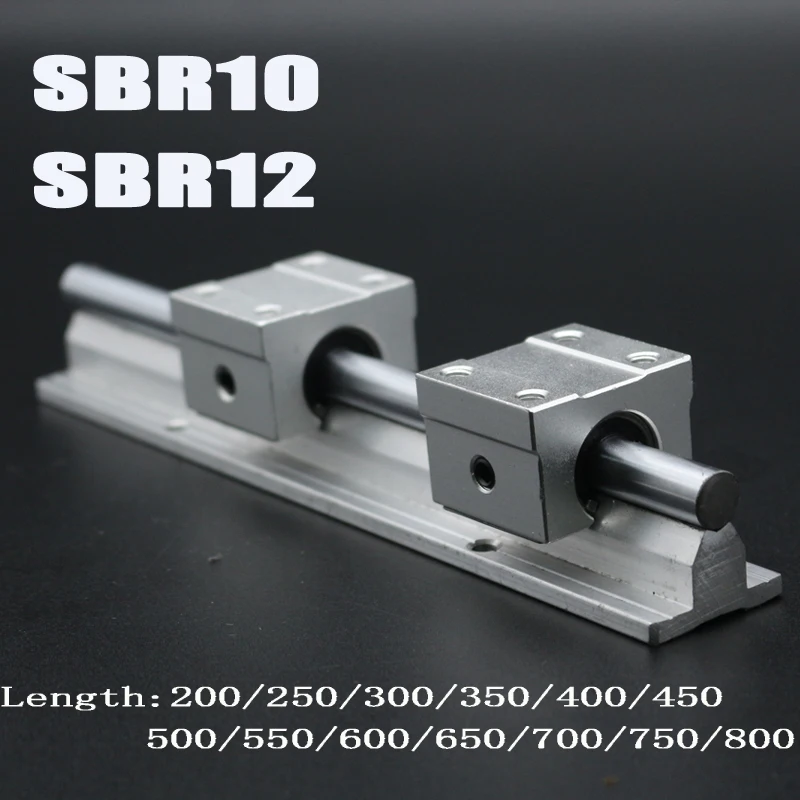 SBR12 12 мм Длина рельса от 300 до 600 линейная направляющая с 2 шт. SBR12UU набор деталей